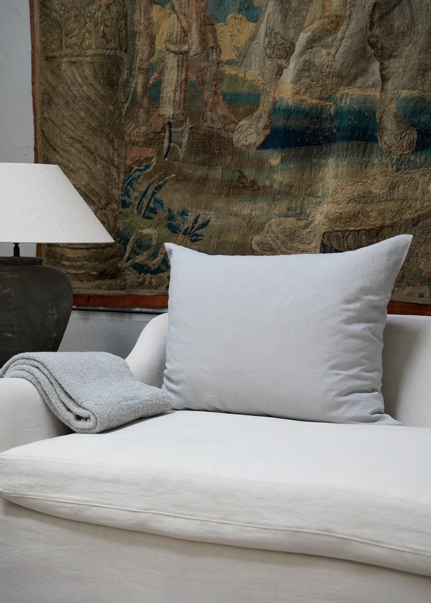Linen Cushion Cover Large - Perla