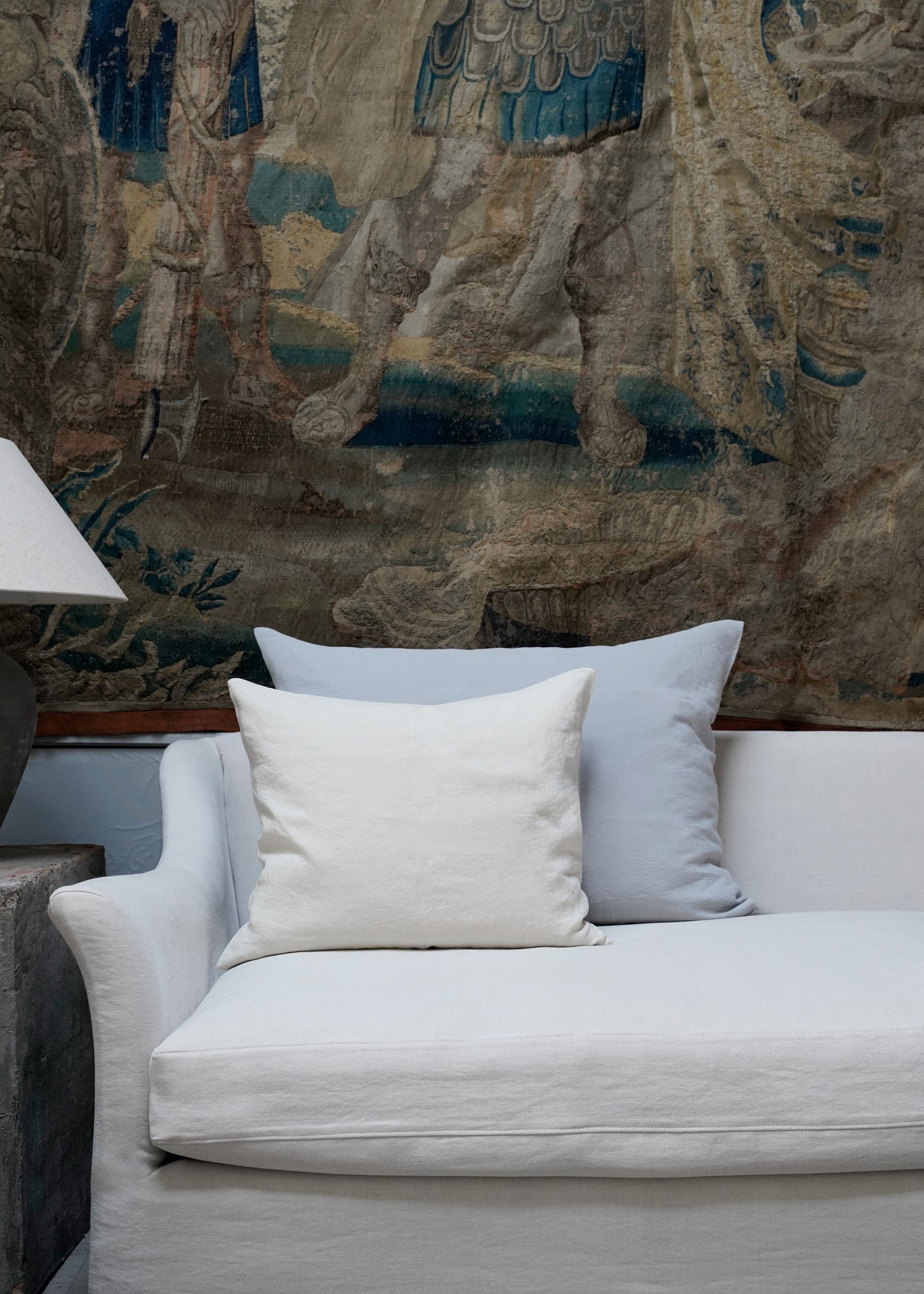 Linen Cushion Cover Large - Perla