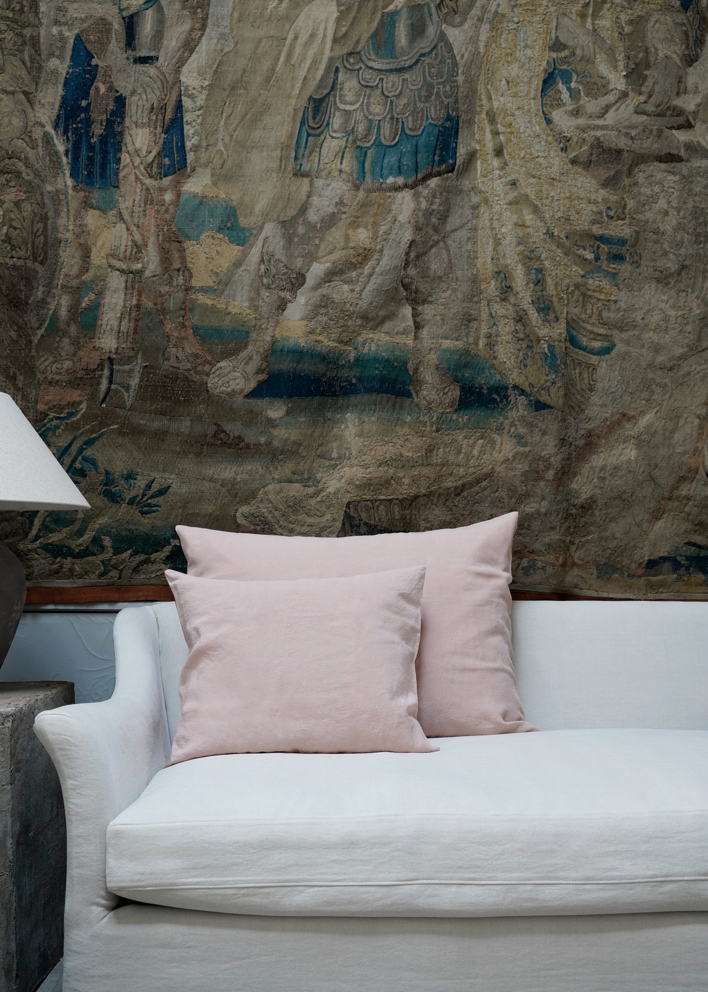 Linen Cushion Cover Large - Verbena
