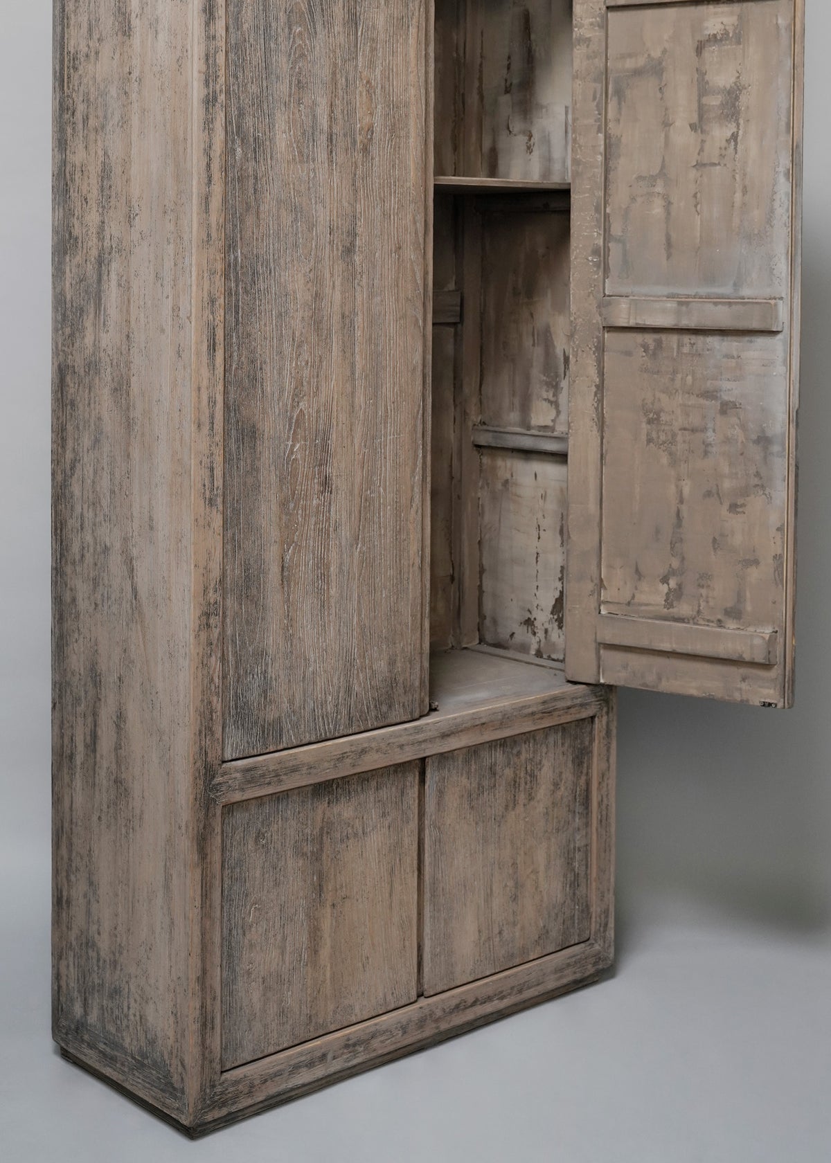 Tall wooden Asian cabinet