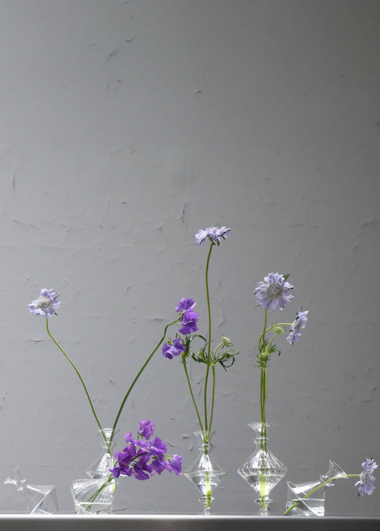 Tilted mouth blown Glass Vase