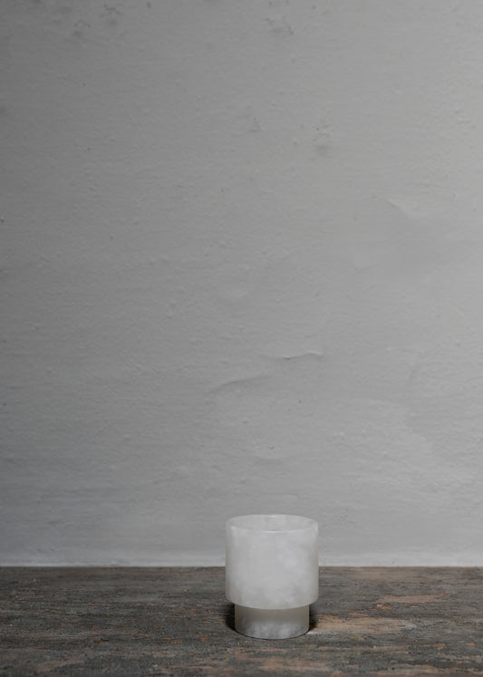 "Tea light Small in alabaster #2" by Michaël Verheyden