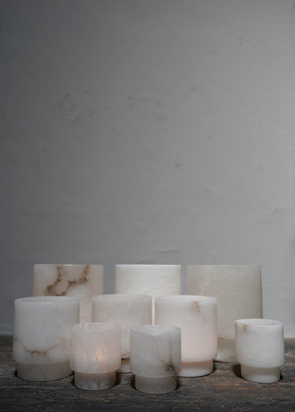 "Tea light Medium in alabaster #1" by Michaël Verheyden