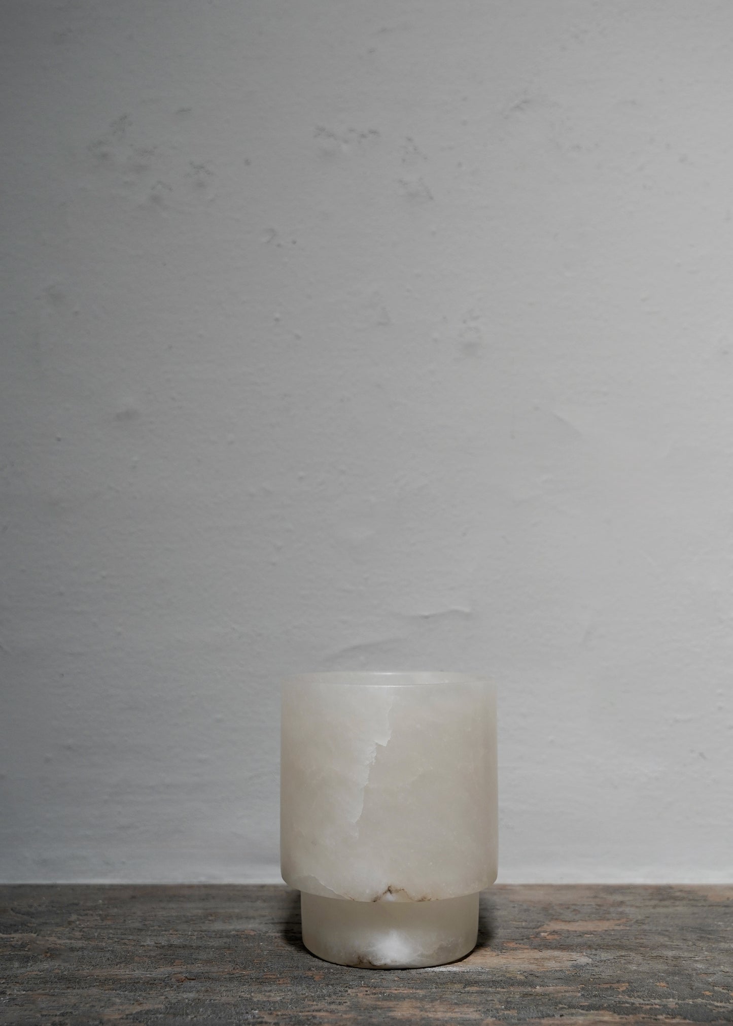 "Tea light Large in alabaster #3" by Michaël Verheyden