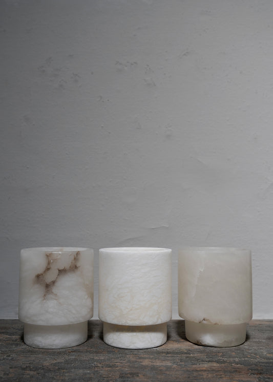 "Tea light Large in alabaster" by Michaël Verheyden