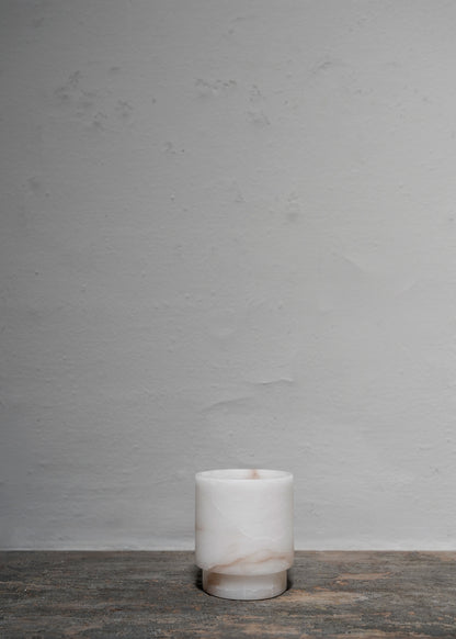"Tea light Medium in alabaster #2" by Michaël Verheyden