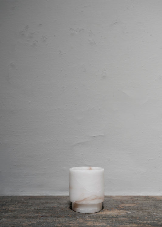 "Tea light Medium in alabaster #2" by Michaël Verheyden