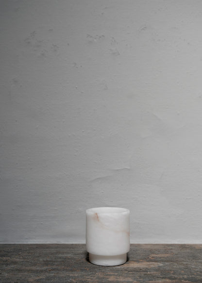 "Tea light Medium in alabaster #2" by Michaël Verheyden