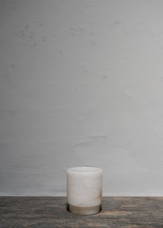 "Tea light Medium in alabaster #3" by Michaël Verheyden