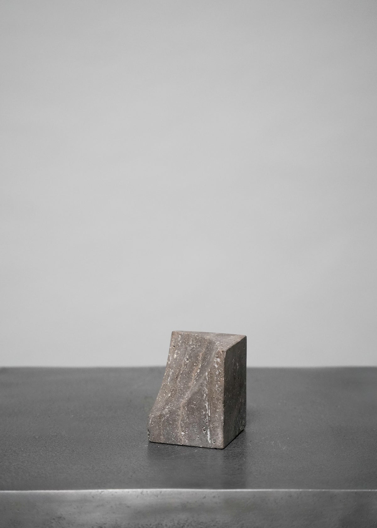 Travertine sculpture/ bookend