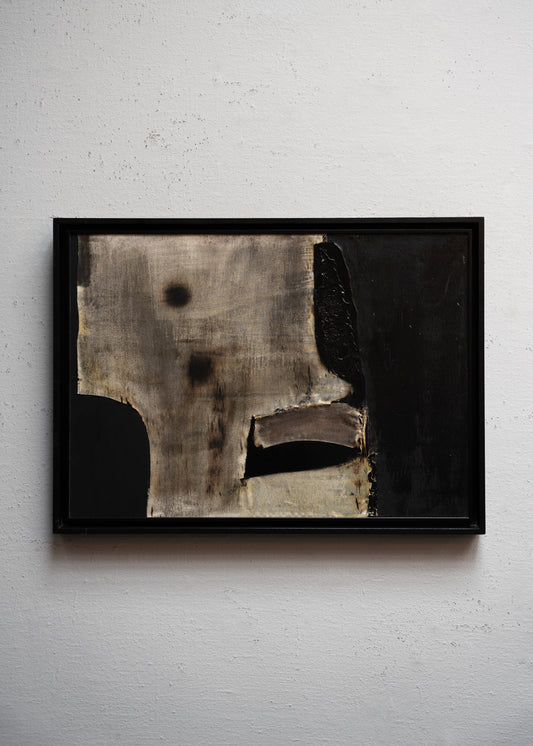 Artpiece from fabric and mixed media
