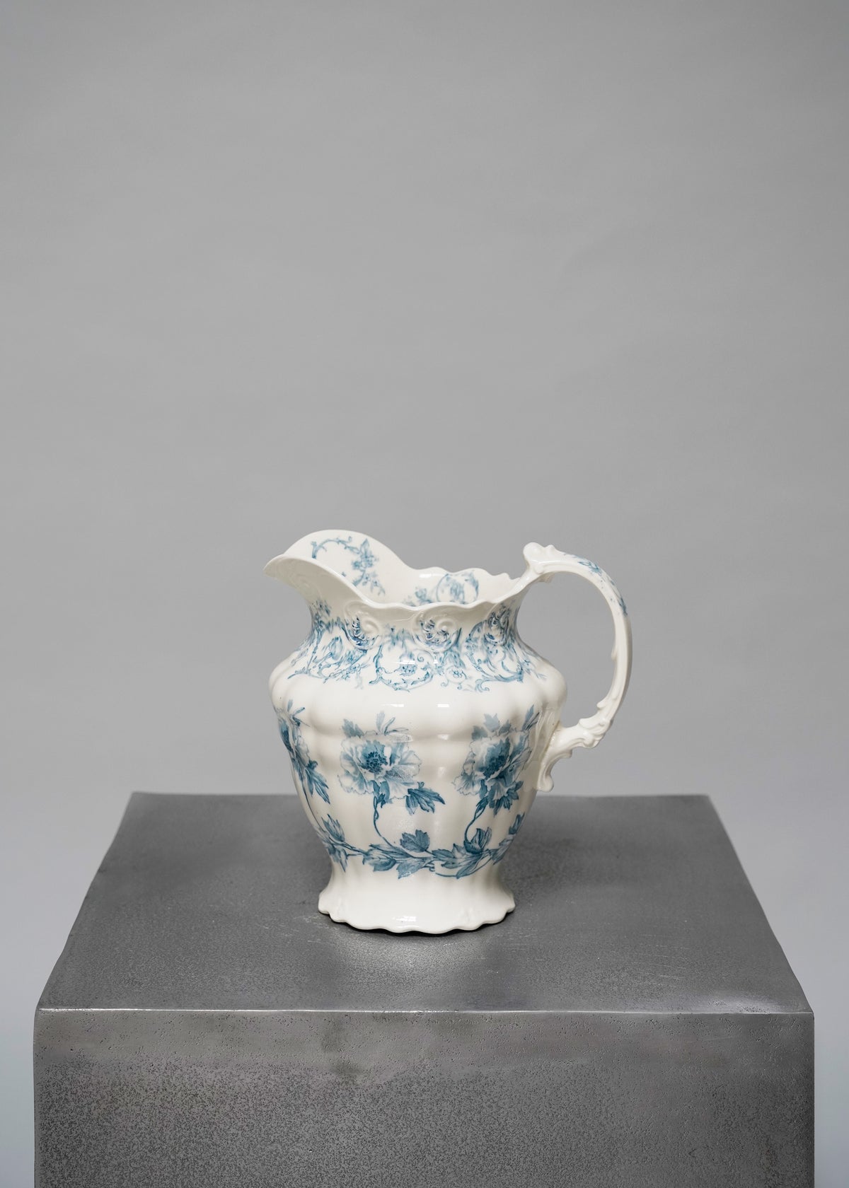 White and Blue Porcelain Pitcher