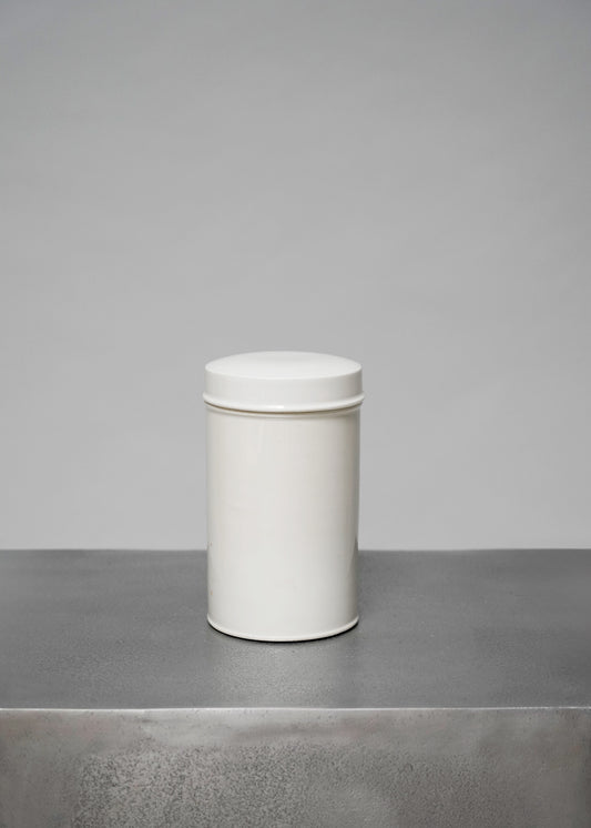 White ceramic jar L