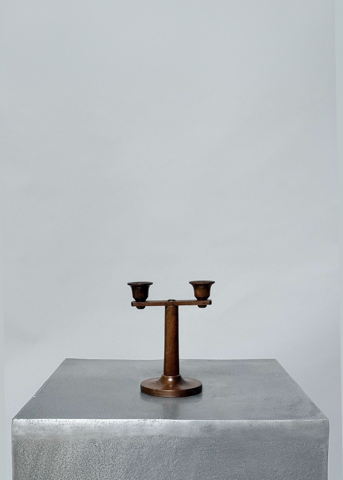 Wooden Double Candle Holder by Carl Malmsten