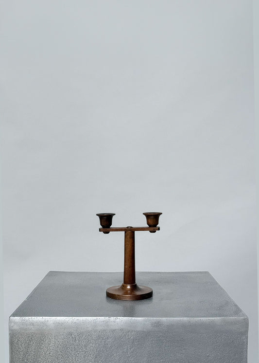 Wooden Double Candle Holder by Carl Malmsten