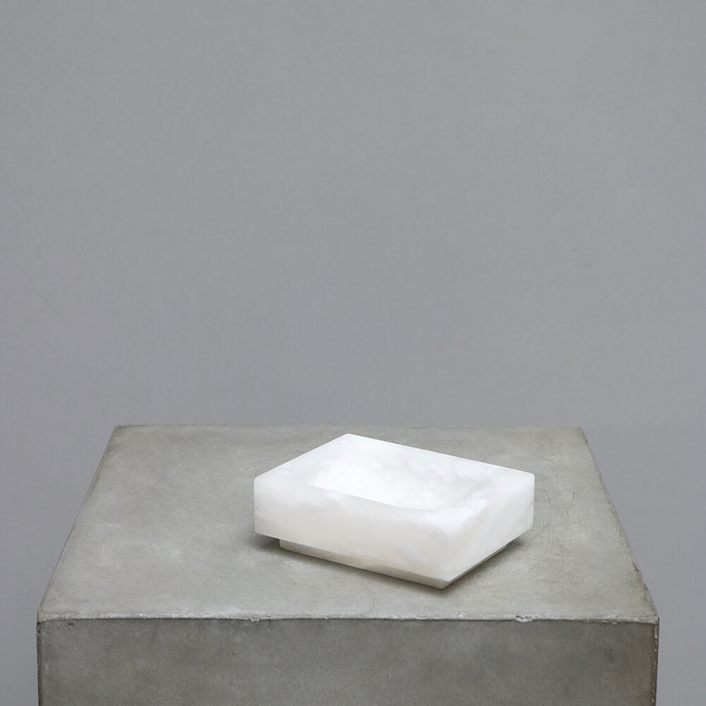 Small alabaster tray by the belgian designer Michael Verheyden