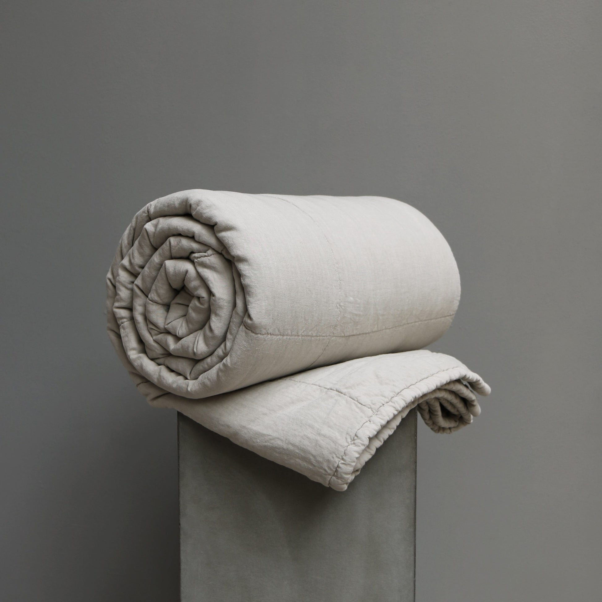 Quilted blanket high quality linen by Society Limonta at Studio Oliver Gustav
