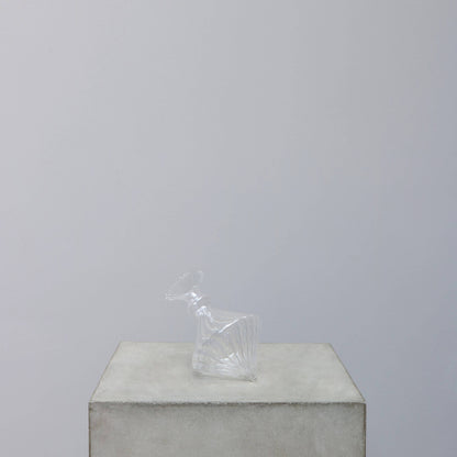Titled glass vase with a twist look minimalisti scandinavian home decor